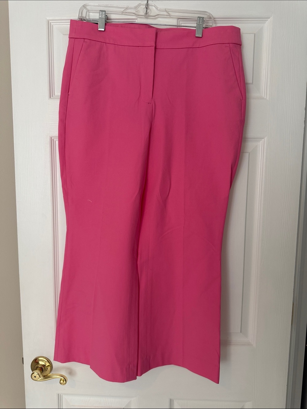 J. Crew Hot Pink Kick Drop Flare Dress Pants